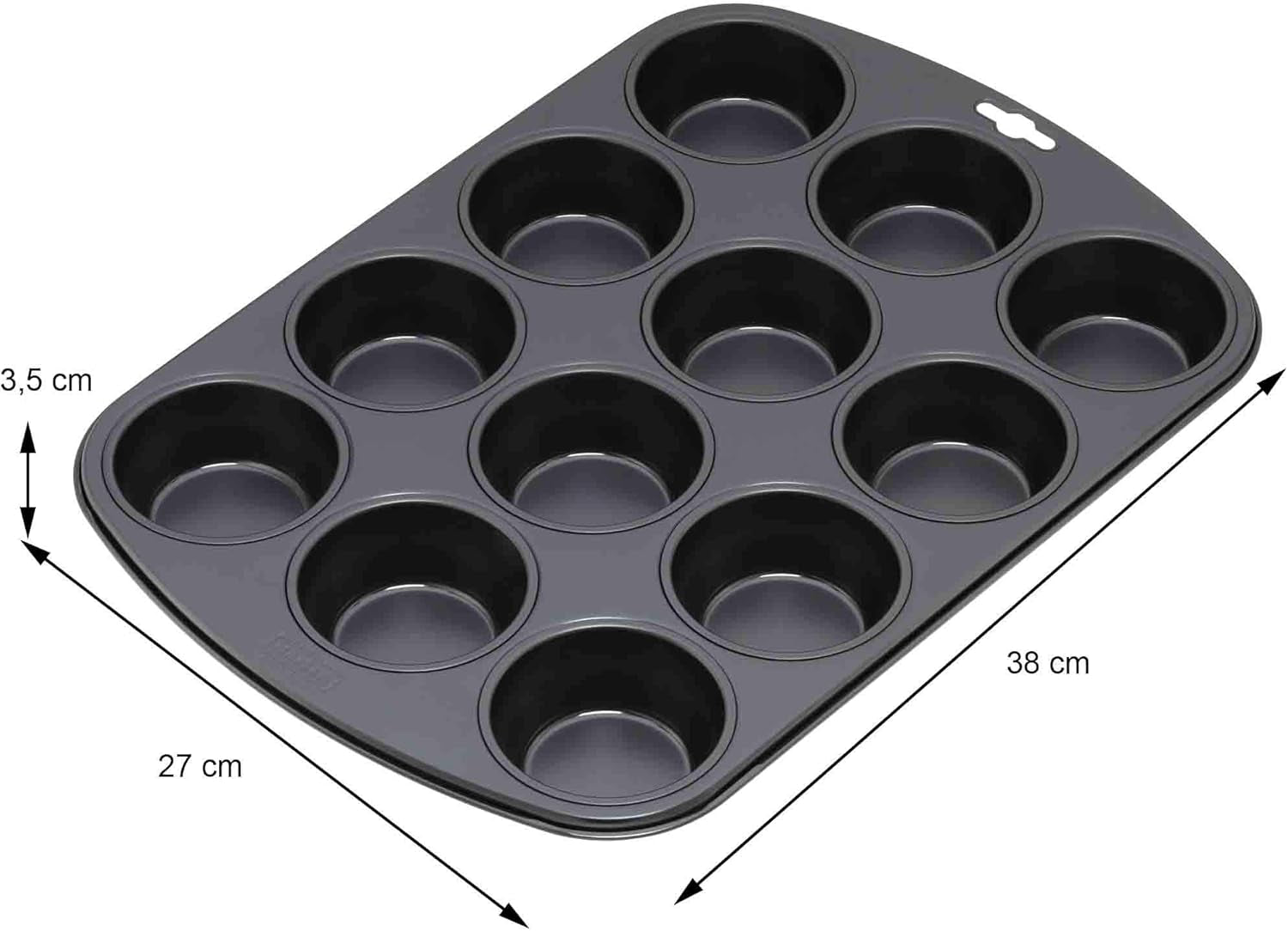 Original Kaiser Inspiration Muffinform-Set 2-Teilig, Muffinblech Mit Xmas Papierbackförmchen Für 12 Muffins, 38 X 27 Cm, Cupcake Form Antihaftbeschichte, Schwarz Moldes y bandejas para hornear Naty Shop