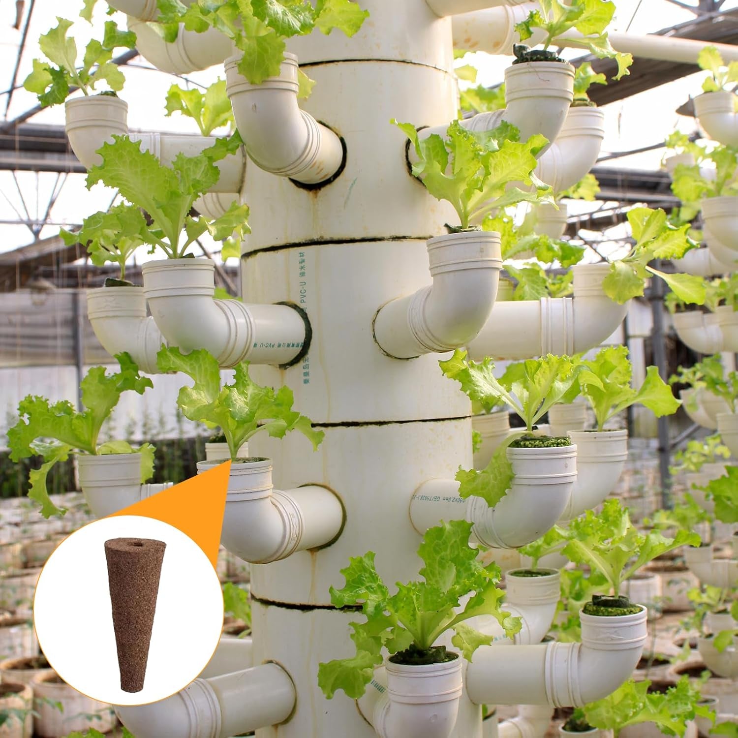 50 esponjas de cultivo hidropónico, esponjas de plántulas hidropónicas, tapones de esponja para cultivo de raíces, adecuados para varios tipos de cogollos, como tomate, fresa y menta