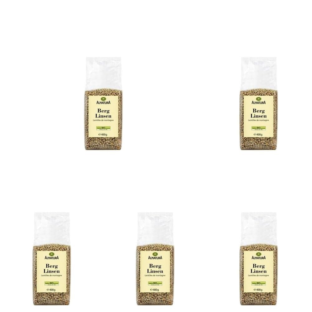 Lentejas de montaña ecológicas, 400 g (paquete de 5)