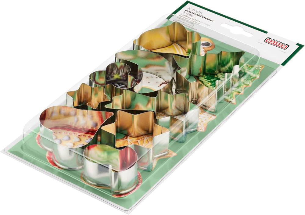 Formă de tăiat biscuiți originală Kaiser 2300612867, pentru decuparea fursecurilor, biscuiților, fondantului, tablei de oțel, argintii