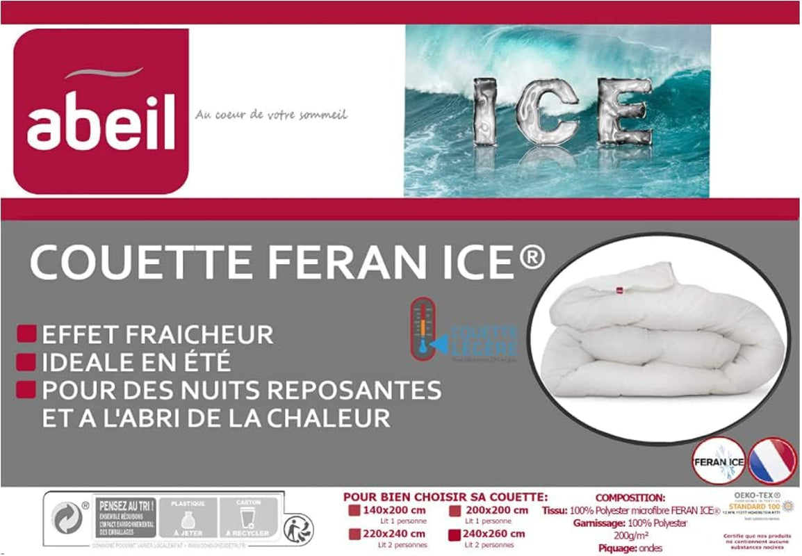 Abeil Couette Douceur Et Fraicheur Blanc Quilt Feran Ice Soft And Fresh, White, 240 X 260 Cm, Poliester, 240X260 Plapumi si pilote Naty Shop