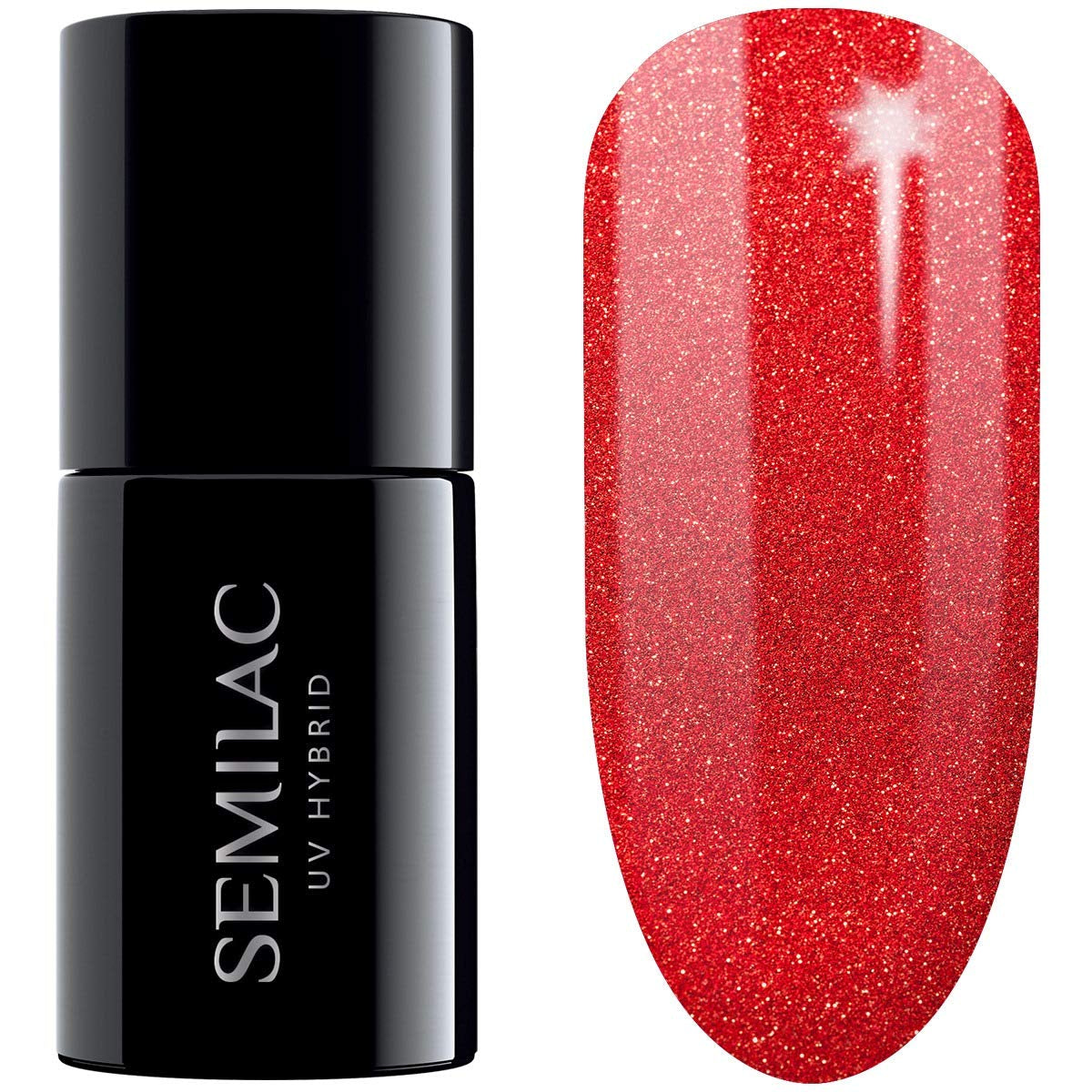 Semilac UV Nagellack Hybrid 404 Muffin de Frijoles Negros 7ml Kollektion Sabores de Otoño