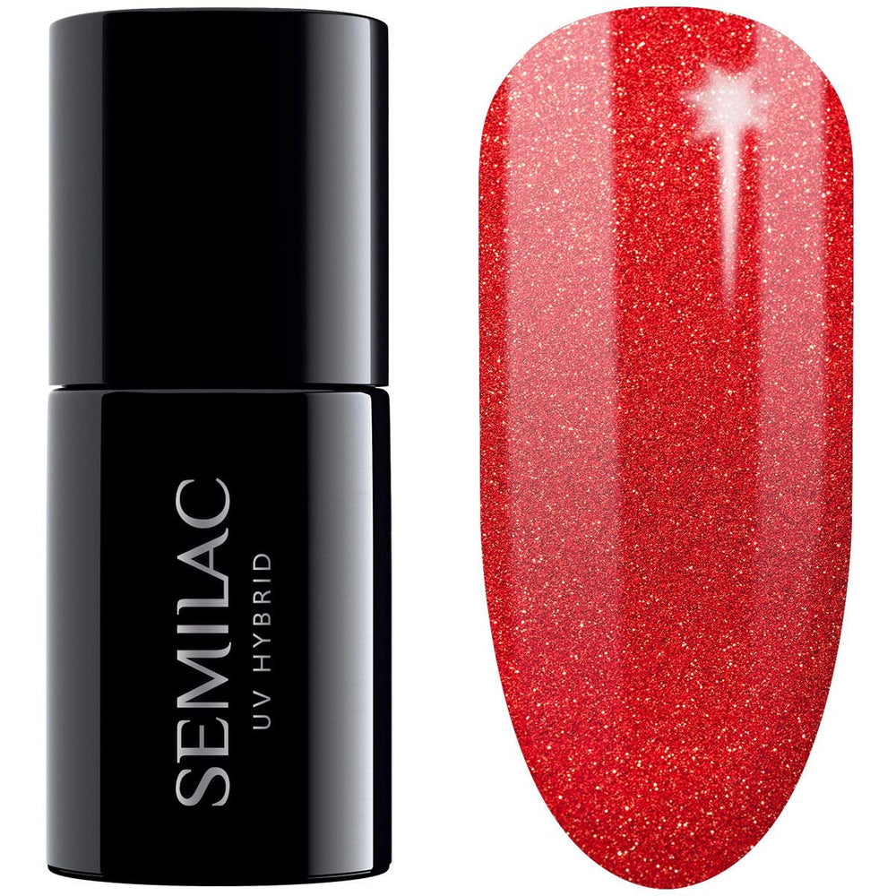Semilac UV Nagellack Hybrid 404 Muffin de Frijoles Negros 7ml Kollektion Sabores de Otoño