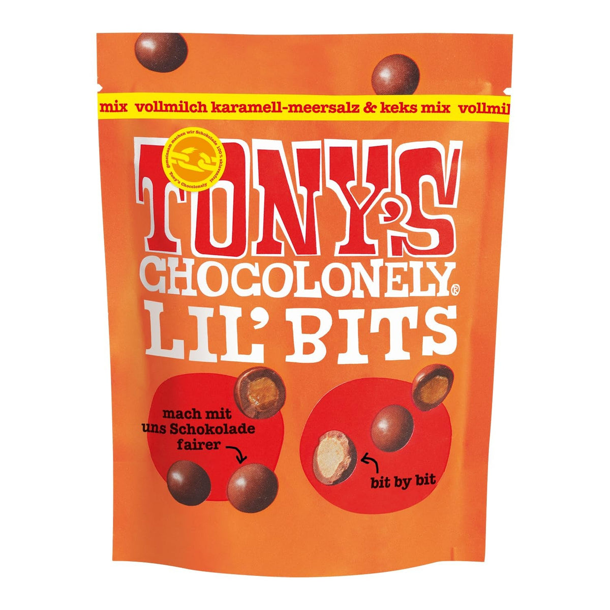 Lil'Bits, caramelo de leche entera, sal marina y mezcla para galletas, 120 gramos Naty Shop Chocolate Candies