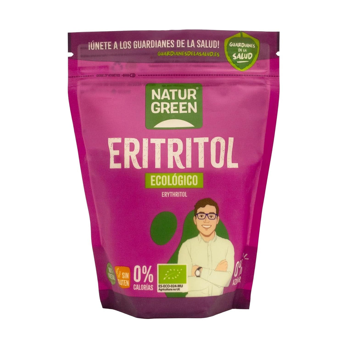 Bio Eritritol, Edulcorante Natural, Orgánico, Bajo Índice Glicémico, 500 gramos Edulcorantes Naty Shop