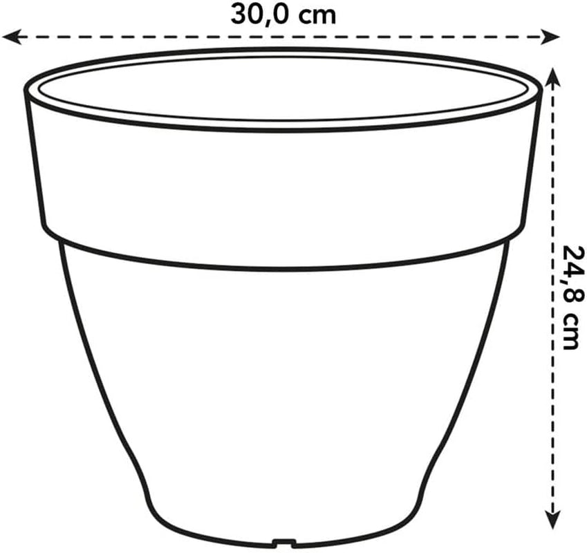 elho Vibia Campana Round 30 - Ghiveci de flori pentru exterior - Ø 29,8 x H 25,8 cm - Galben/Galben Miere