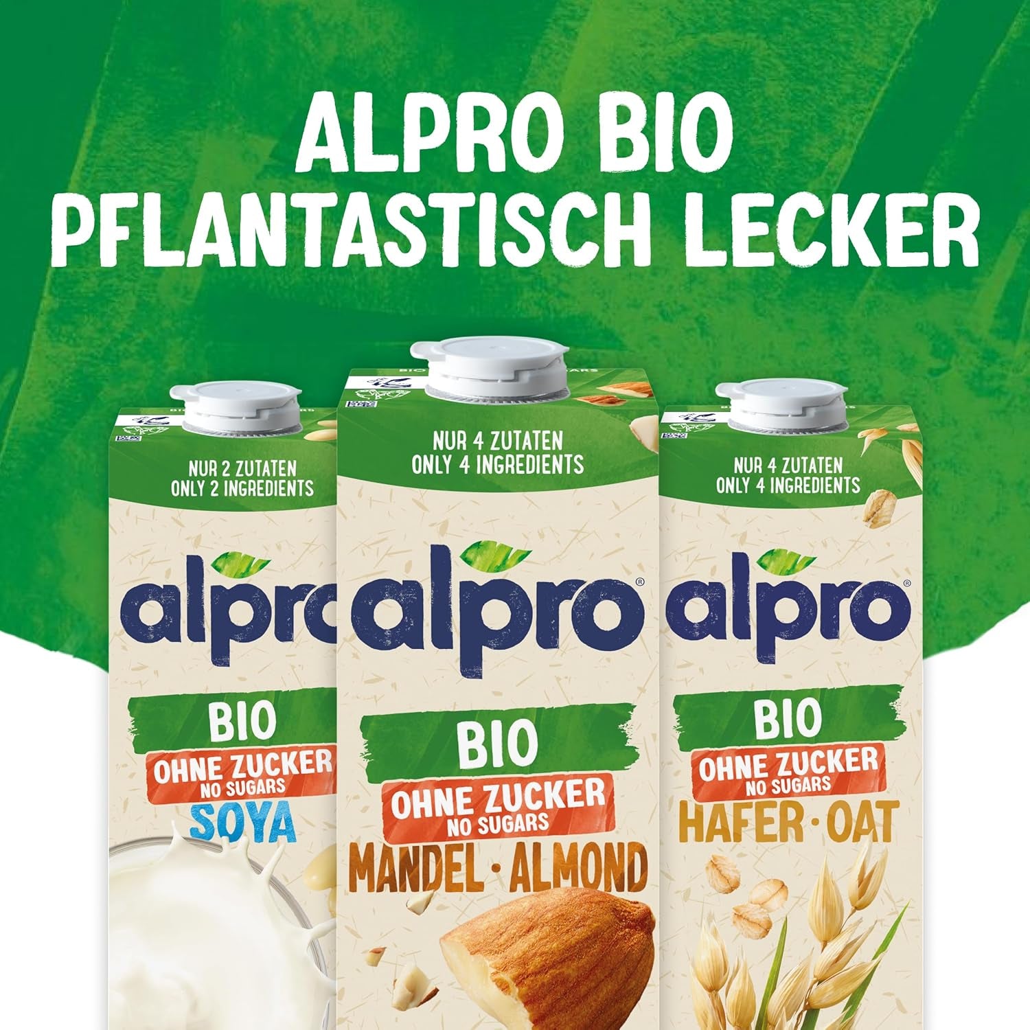 Alpro Bio Mandeldrink sin Zucker - 8 x 1 l