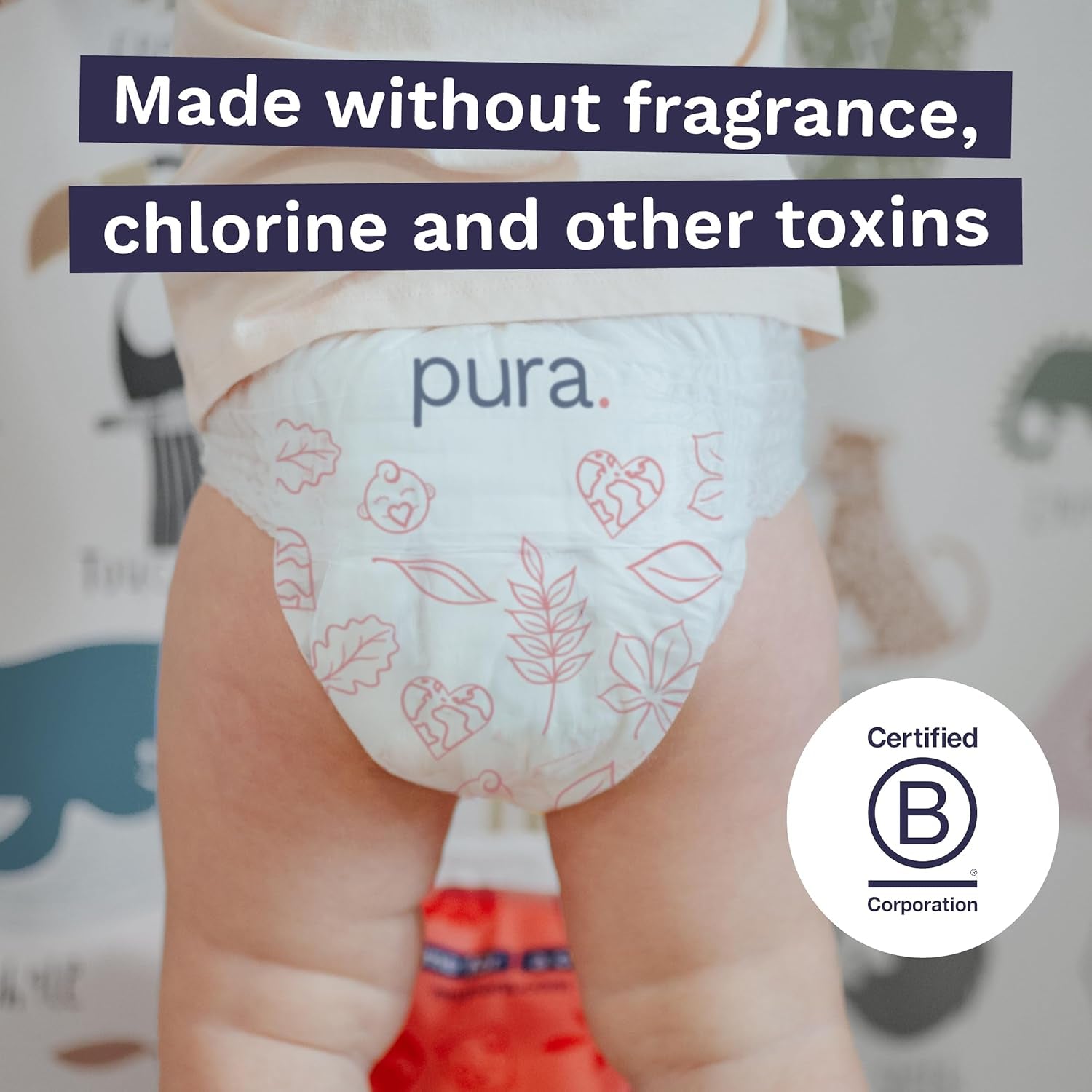 Bragas ecológicas, talla 7 (17 kg+), 16 piezas, ropa interior desechable para pieles sensibles y alérgicas, sin perfume, cierre lateral