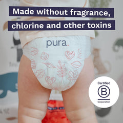 Bragas ecológicas, talla 7 (17 kg+), 16 piezas, ropa interior desechable para pieles sensibles y alérgicas, sin perfume, cierre lateral