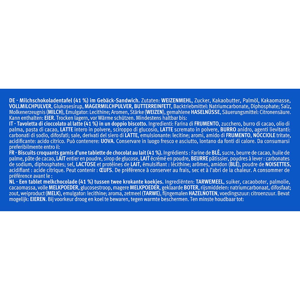 ¡LEVANTAR! minis Original + Choco&Milk (1 x 1,06 kg), mini barritas con una crujiente tableta de chocolate con leche entre dos galletas, envases de 100 raciones