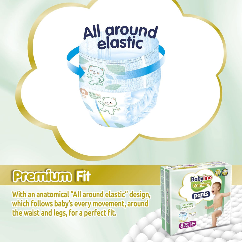 Pantalón Premium Talla 8 con filtro ultrasuave, XXL (20+ kg), 104 piezas