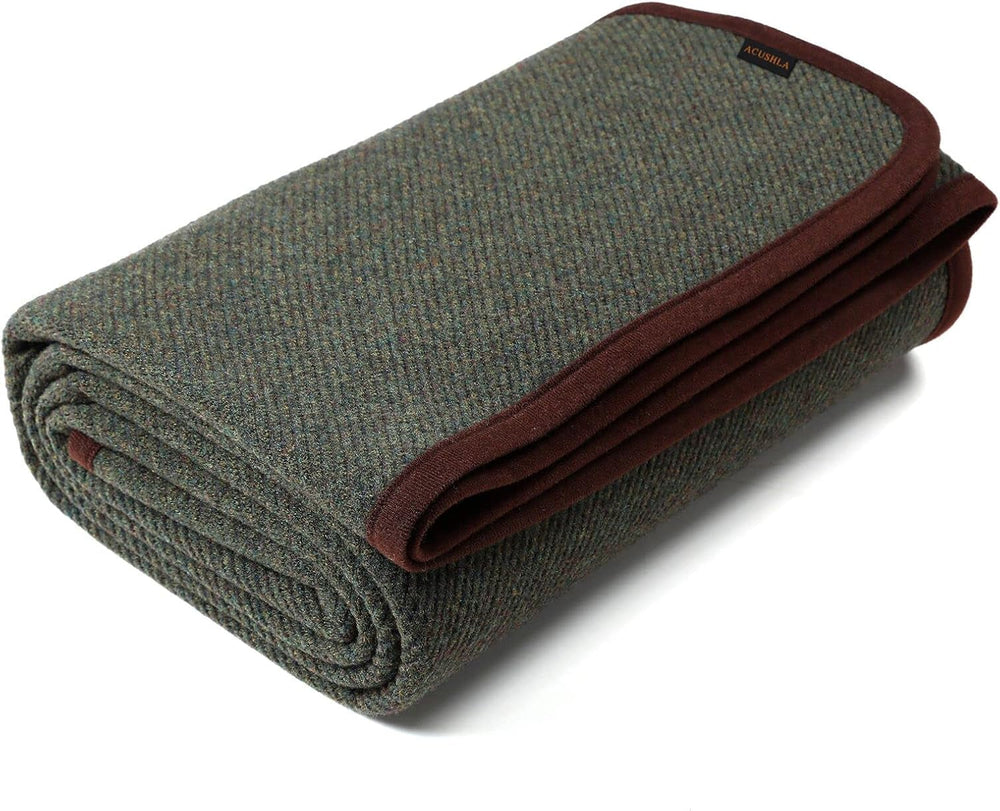 ACUSHLA 200,7X160 Cm, 1,7 Kg, manta, manta de lana, cálida manta de viaje, manta de punto, decorativa, mantas para sofá, silla, sofá, cama, salón, camping, adecuada para todas las estaciones Ww203 Camas y fundas Beuche den ACUSHLA-Store Oliva 160 X 200 Cm