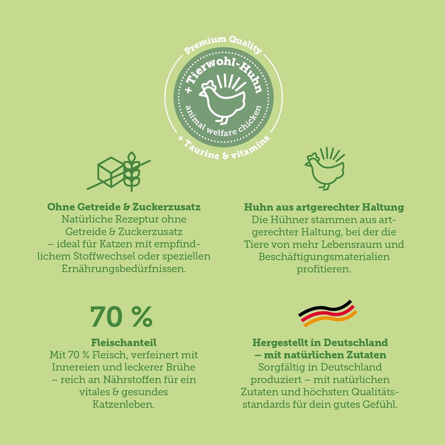 MERA Cats Nature Insekt Premium Katzenfutter Nass 12x85g | ohne Zucker und Getreide| Nachhaltig & mit viel Insektenprotein | Adult Katzennassfutter