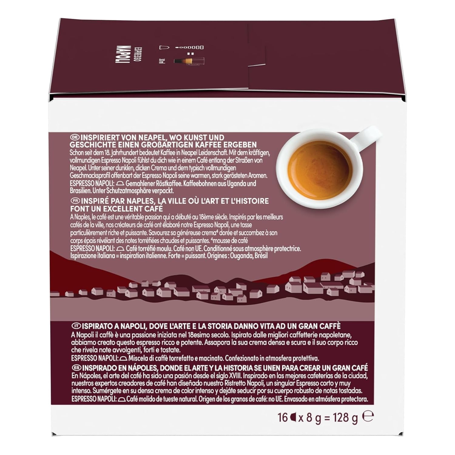 NESCAFÉ DOLCE GUSTO Inspirazione Italiana Espresso Napoli Kaffeekapseln 3er Pack (3 x 16 Kapseln)