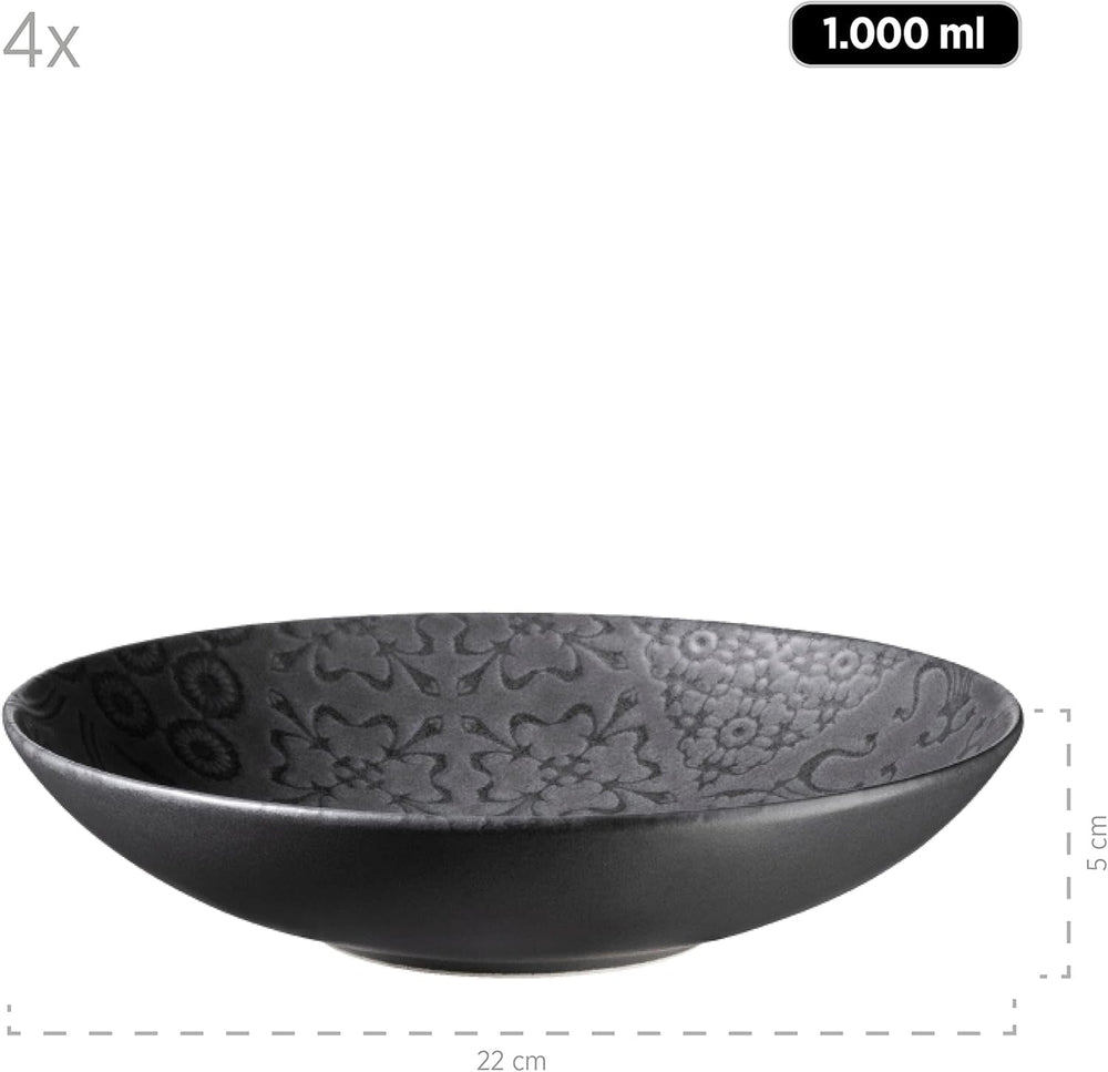 MÄSER 935076 Series Tiles Serviciu de masă Vintage pentru 4 persoane în stil maur Seturi vesela masa Naty Shop