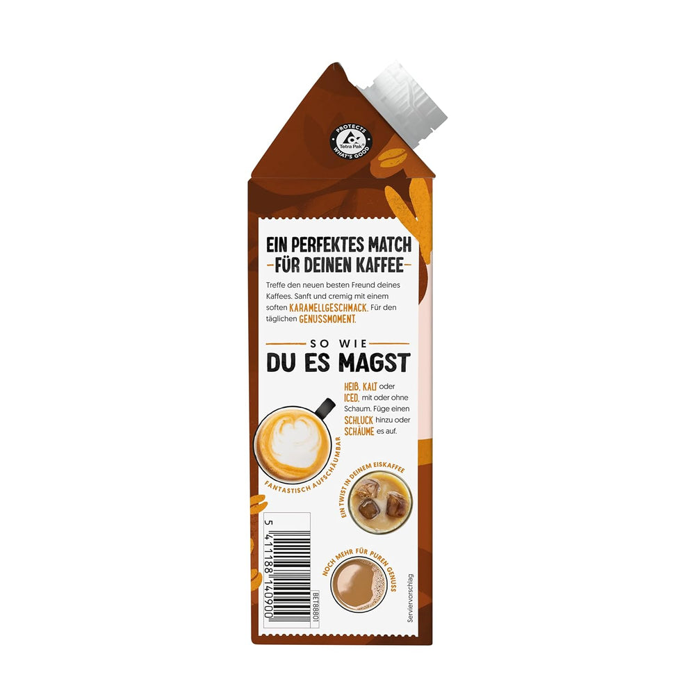 Alpro Barista Karamell – Zum Aufschäumen – Von Natur aus lactosefrei – 8 x 750 ml – Haltbar