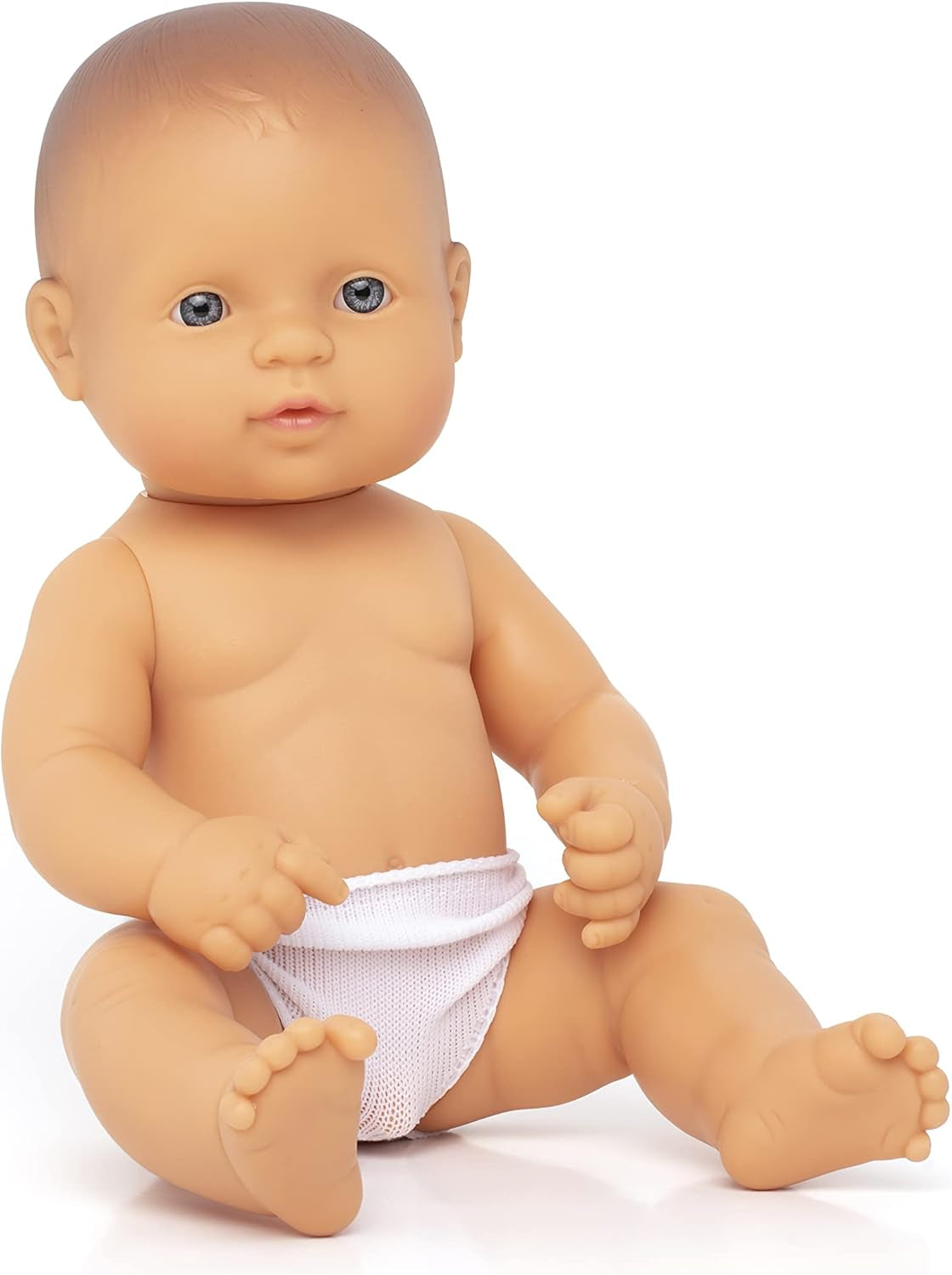 Miniland 31037 - Bebé Sudamericano Junge Tüte - sin ropa interior, 32 cm