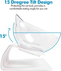 Edipets, Katzennapf erhöht, Einzel oder Doppel, Antischlingnapf, Erhöchte, für Hund und Katze (Transparente)