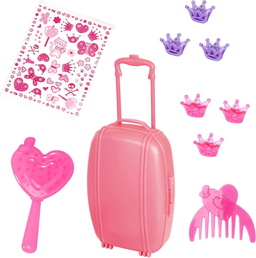 Bayer Design 94635AA Păpușa interactivă funcțională Charlene cu păr și ochi adormiți, vorbește și cântă 90 de fraze, 2 poezii și 8 cântece, 46 cm, roz