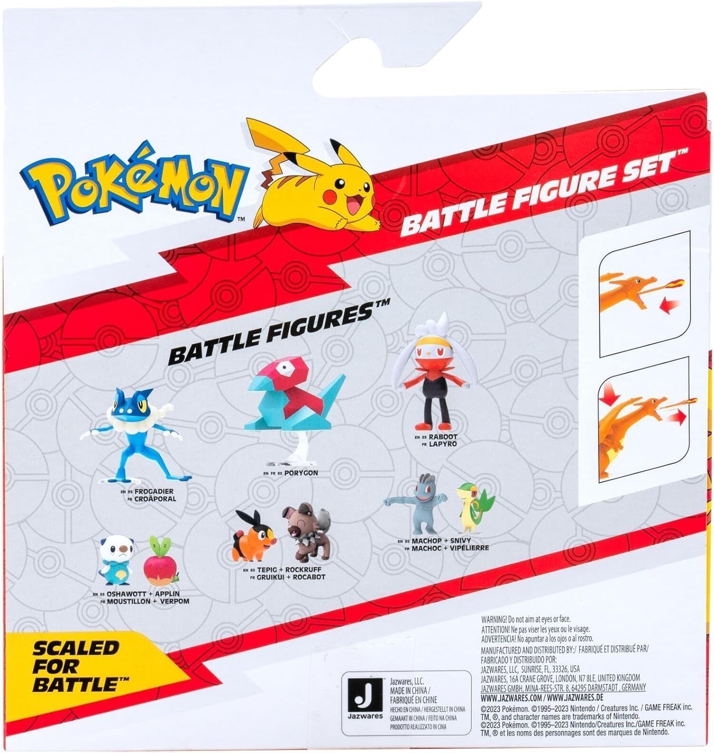 Pokémon PKW3459 - Pack de figuras de batalla - Glurak & Pikachu, Glurak móvil con figuras de acción de Pikachu Naty Shop