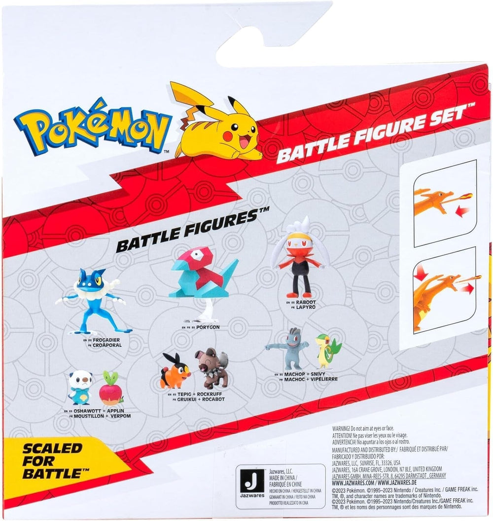 Pokémon PKW3459 - Pack de figuras de batalla - Glurak & Pikachu, Glurak móvil con figuras de acción de Pikachu Naty Shop