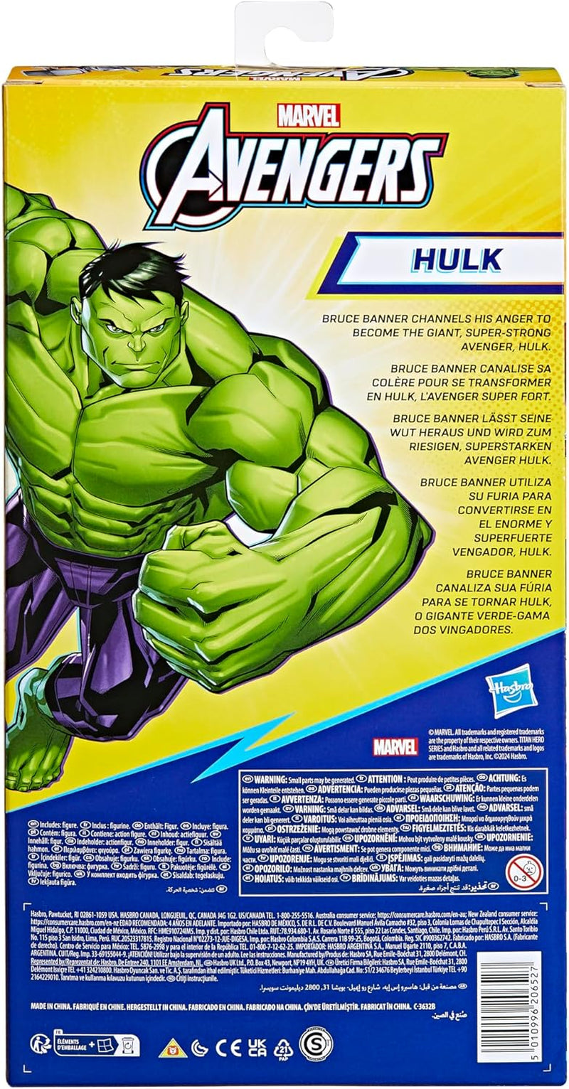 Marvel Avengers Titan Hero Series Blast Gear Deluxe Hulk Action Figure, jucărie mare de 30 cm, pentru copii cu vârsta peste 4 ani, verde Action figures Naty Shop