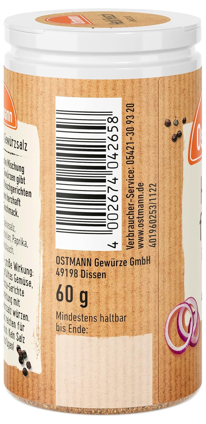 Ostmann Gewürze - Hackfleisch Gewürzsalz | Gewürz für Hackfleisch, Buletten oder Cevapcici | 60 g en estreudosis