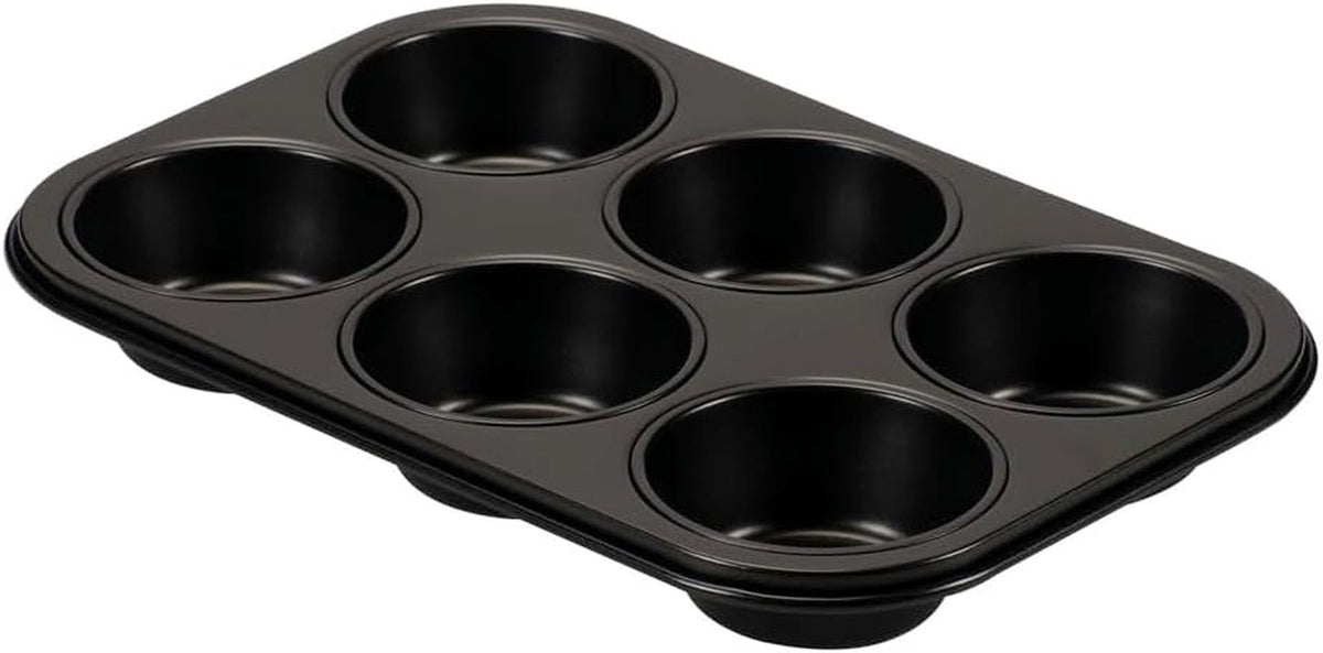 , Forma 6 muffins 18,5x27cm, negro Moldes y bandejas Naty Shop 6 Muffins