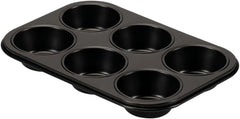 , Forma 6 muffins 18,5x27cm, negro Moldes y bandejas Naty Shop 6 Muffins