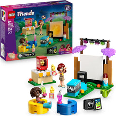 LEGO Friends Noche de Película de la Amistad, juguete para niñas mayores de 6 años - incl. 2 minimuñecos, una pantalla y un proyector de ladrillos luminosos - Set de construcción creativa - 42642