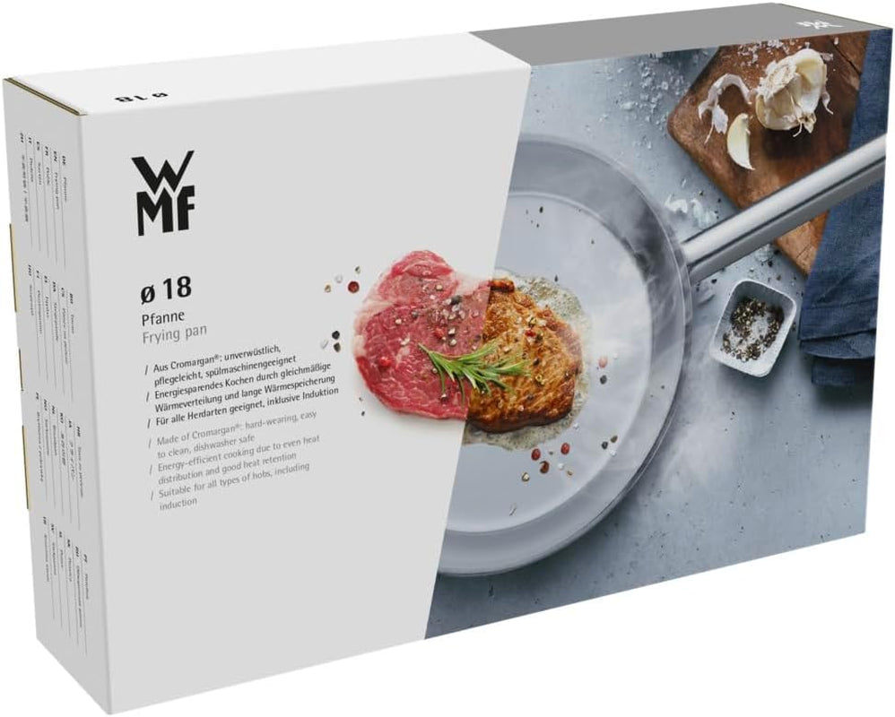 WMF Mini sartén pequeña tapada 18 cm, Cromargan en acero inoxidable pulido, inducción Ollas y Sartenes Naty Shop