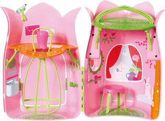 BABY Born Storybook Cottage, Casa de muñecas plegable para muñecas de 18 cm con mesa, chimenea, chaise longue y telescopio, rosa verde, 833803 Zapf Creation Casas de muñecas Naty Shop
