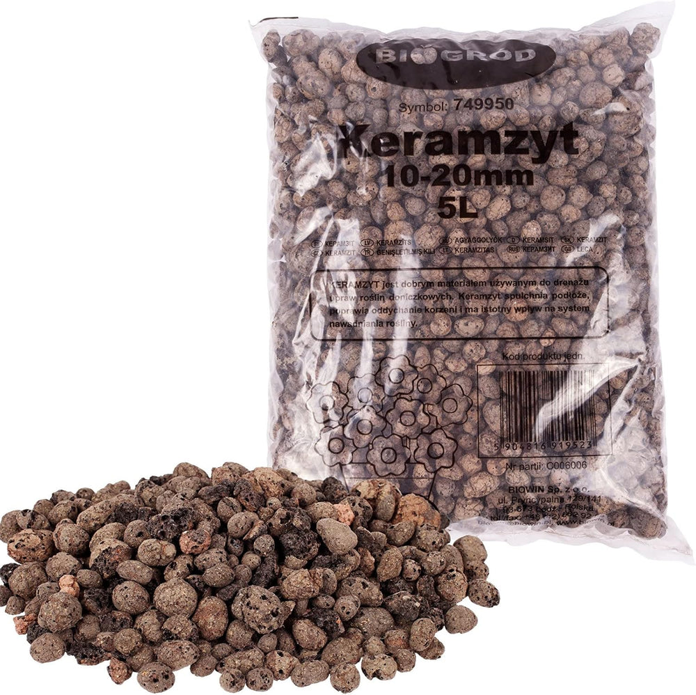 Brownin 749950 Keramsit - arcilla expandida 4 L, 10-20 mm, marrón