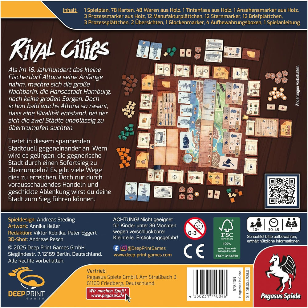 Pegasus Spiele Ciudades rivales (juegos de impresión profunda), Braun