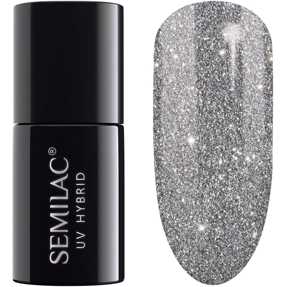 Semilac UV Nagellack Hybrid 404 Muffin de Frijoles Negros 7ml Kollektion Sabores de Otoño
