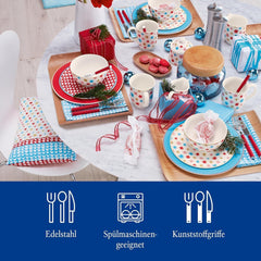 Villeroy & Boch - ¡Juega! Juego de cubiertos Rosas Rojas 30 piezas Cocina Naty Shop