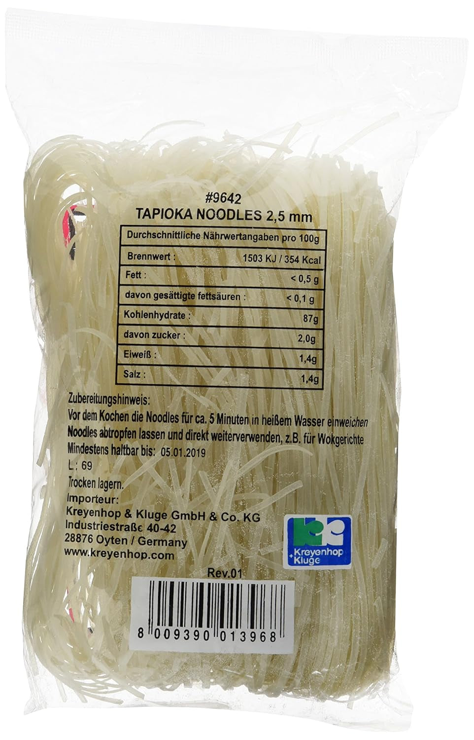 Fideos de arroz con tapioca 2,5 mm (Huû tieáu nam vang) (1 x 400 g)