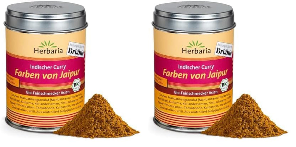 Herbaria Good Old Mild Curry bio 80g M-Dose – Currypulver, Currymischung - Bio-Gewürzmischung für klassische Curry-Spezialitäten z.B. Currywurst - erlesenen Ingrediente en nachhaltiger Aromaschutz-Dose