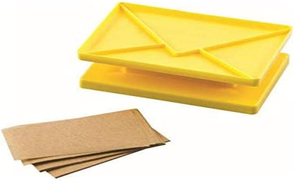 Silikomart | Kit Surprise, Forme de Biscuiți Plic + 80 Foi de Hârtie, Galben, Dimensiuni 75 x 50 mm, Fabricat în Italia