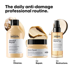 L'OréAl Professionnel Serie Expert Absolut Repair Gold, Champú Quinoa + Ducha y baño proteico Naty Shop