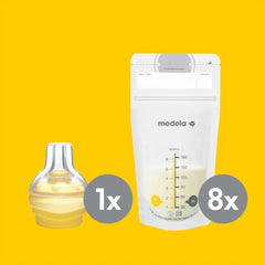 Juego de tienda y alimentación Medela | Biberones de conservación de leche materna, tetina Calma, bolsa para leche materna | Sin BPA Accesorios Alimentación y Lactancia Bebe Naty Shop