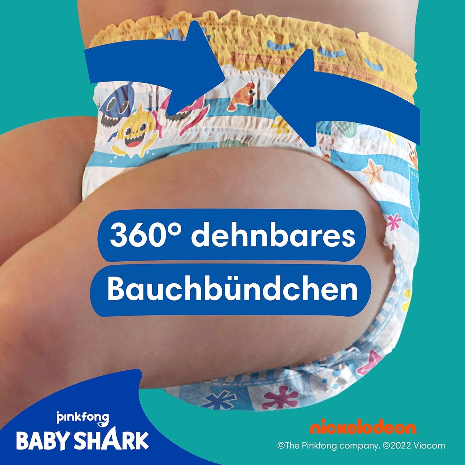 Pampers Splashers Baby Shark Pañales de natación desechables de edición limitada 4-5, 11, 9 kg-15 kg, para una protección segura en el agua
