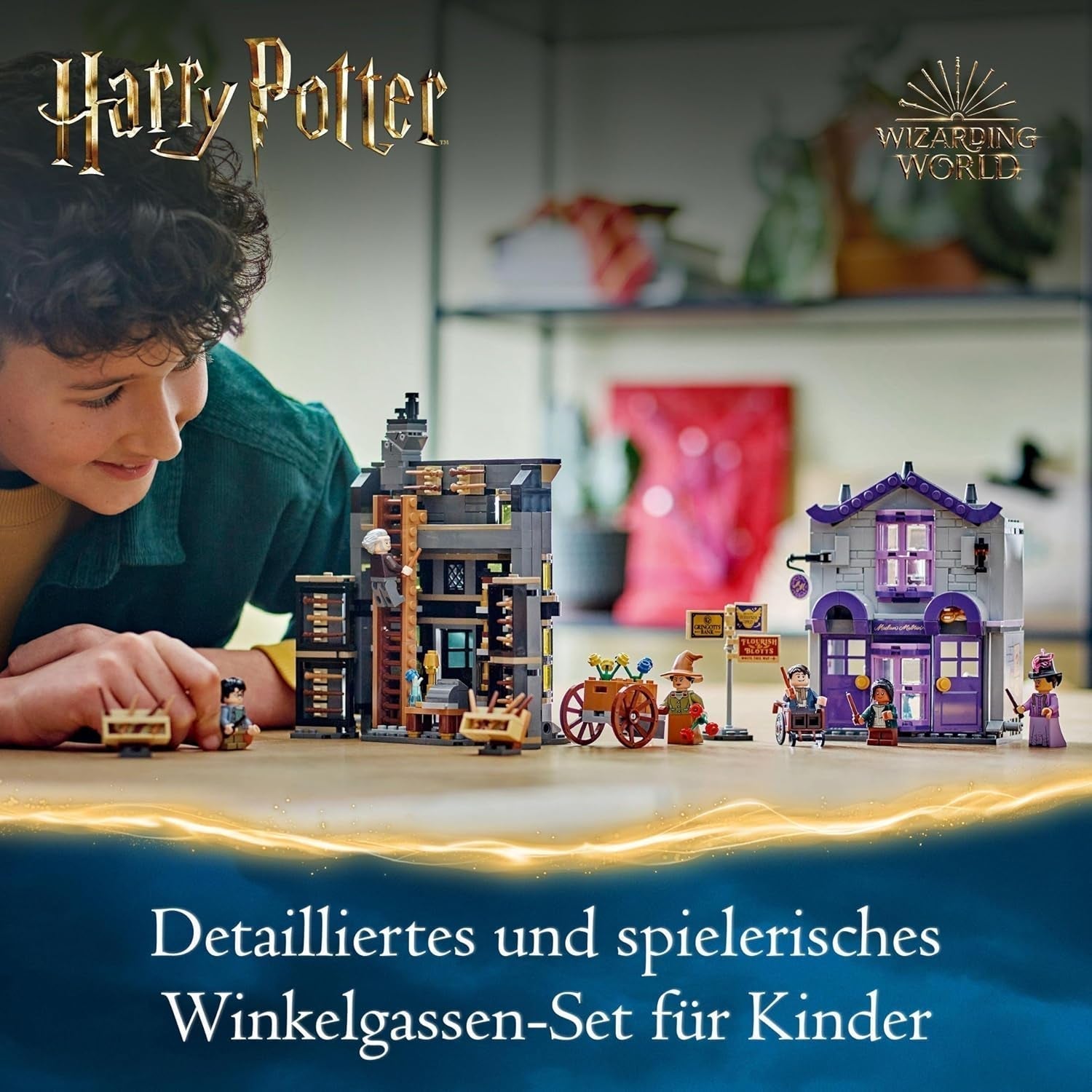 LEGO Harry Potter Trajes de Ollivanders y Madam Malkin, Tierras del Callejón Diagon, Juego para niños, Juguetes mágicos, Regalos de fantasía para niñas, niños y fanáticos a partir de 8 años 76439 Juegos de construcción Besuche den LEGO-Store