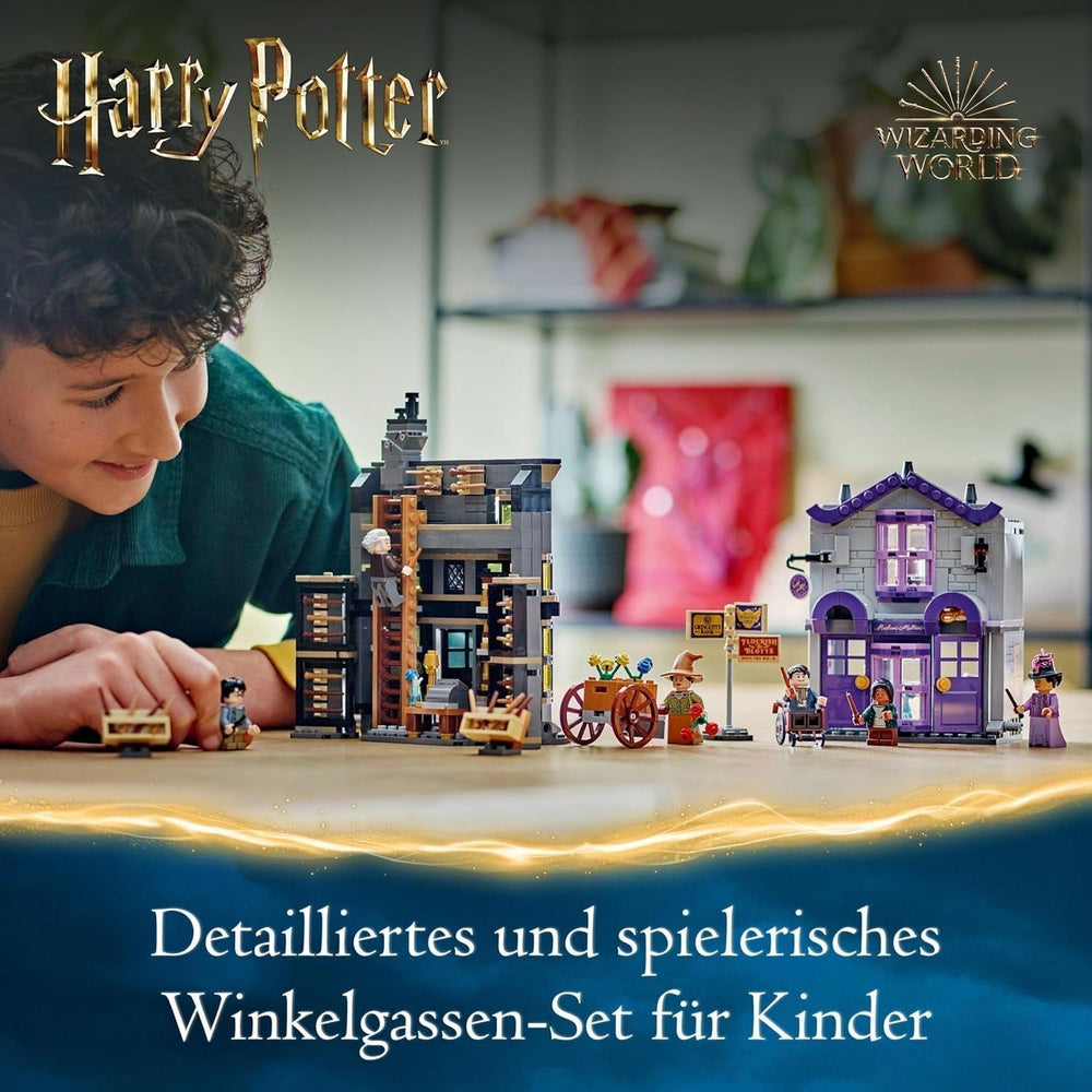 LEGO Harry Potter Trajes de Ollivanders y Madam Malkin, Tierras del Callejón Diagon, Juego para niños, Juguetes mágicos, Regalos de fantasía para niñas, niños y fanáticos a partir de 8 años 76439 Juegos de construcción Besuche den LEGO-Store