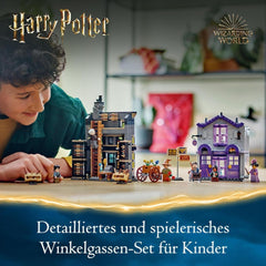 LEGO Harry Potter Trajes de Ollivanders y Madam Malkin, Tierras del Callejón Diagon, Juego para niños, Juguetes mágicos, Regalos de fantasía para niñas, niños y fanáticos a partir de 8 años 76439 Juegos de construcción Besuche den LEGO-Store