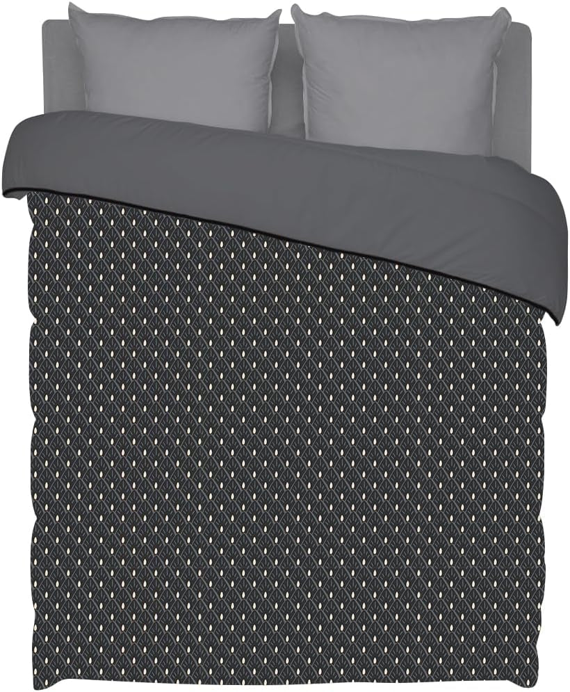 Bleu Câlin Imprimat 1 persoană Hermance plapuma, poliester, albastru/gri, 140 X 200 Cm Plapumi si pilote Naty Shop