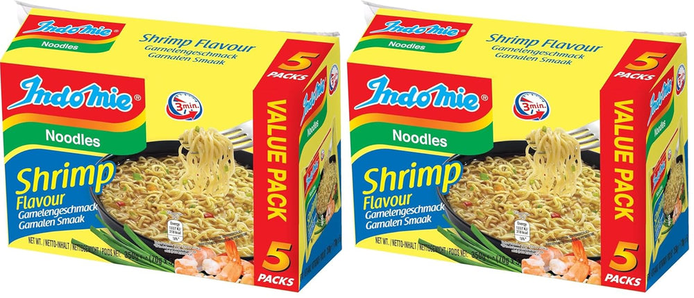 INDOMIE - Fideos instantáneos con gambas, paquete de 5 - (1 x 5 x 70 g)