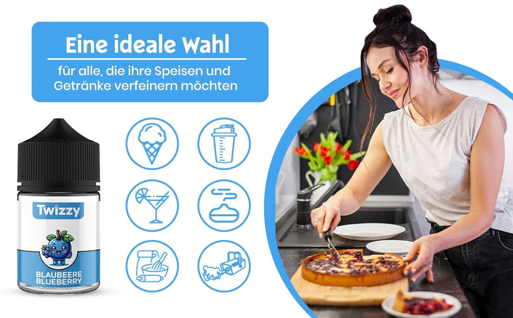 Twizzy Arándano, Aroma Alimentario -60 ml - Aroma intenso - Ideal para repostería Aromas Naty Shop