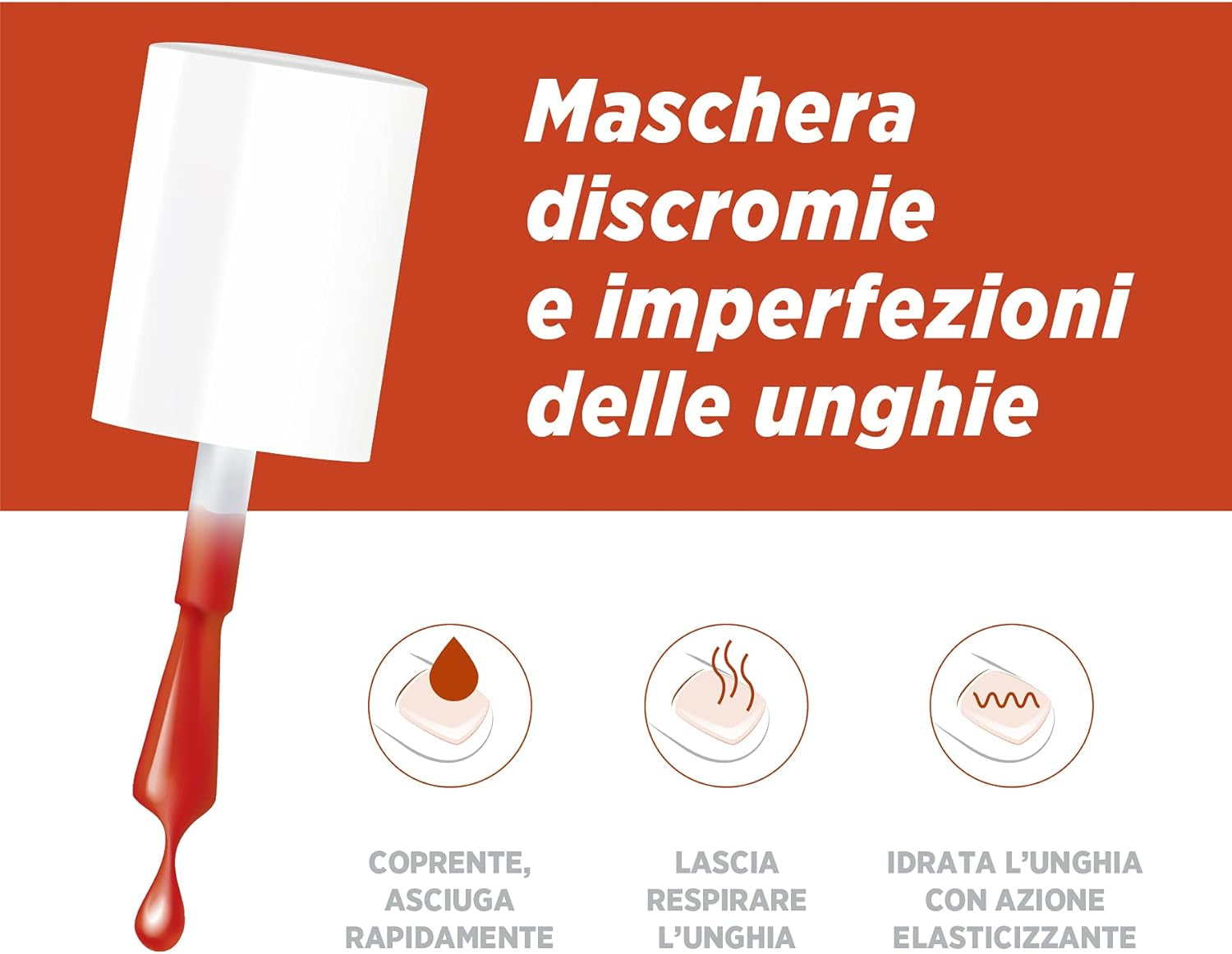 Microblock 3 en 1 Esmalte de uñas para hongos en las uñas Remedio para uñas de color naranja oscuro contra hongos en las uñas 5 ml 16 colores