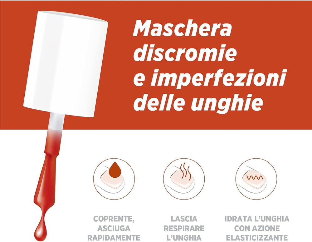 Microblock 3 en 1 Esmalte de uñas para hongos en las uñas Remedio para uñas de color naranja oscuro contra hongos en las uñas 5 ml 16 colores